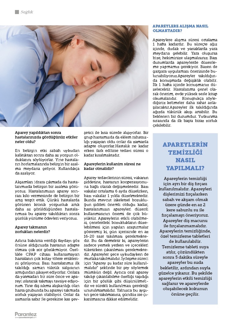 Oral Sleep Provider | Uyku Apnesi Tedavisi